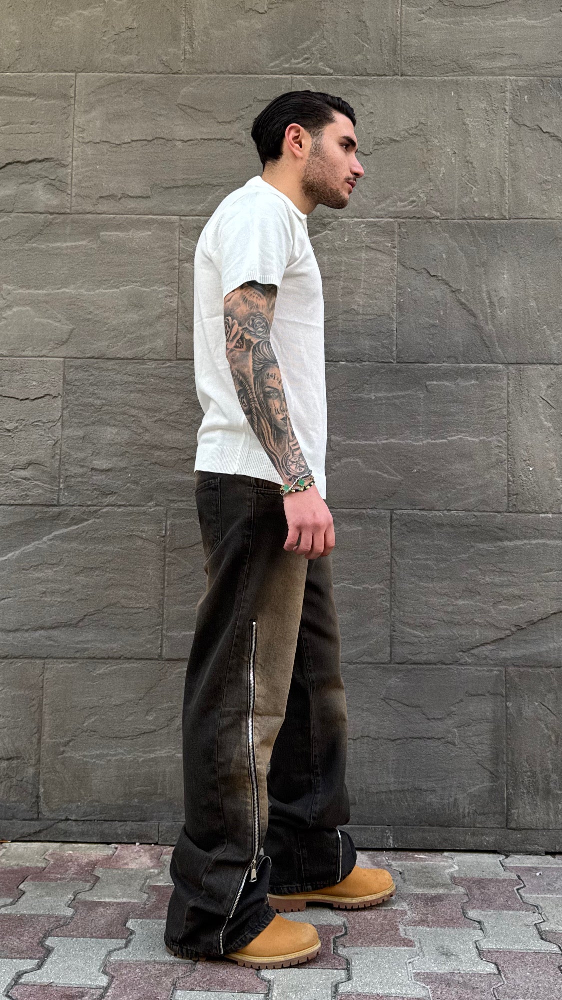 FLARE ZIP SABBIATO DIRTY