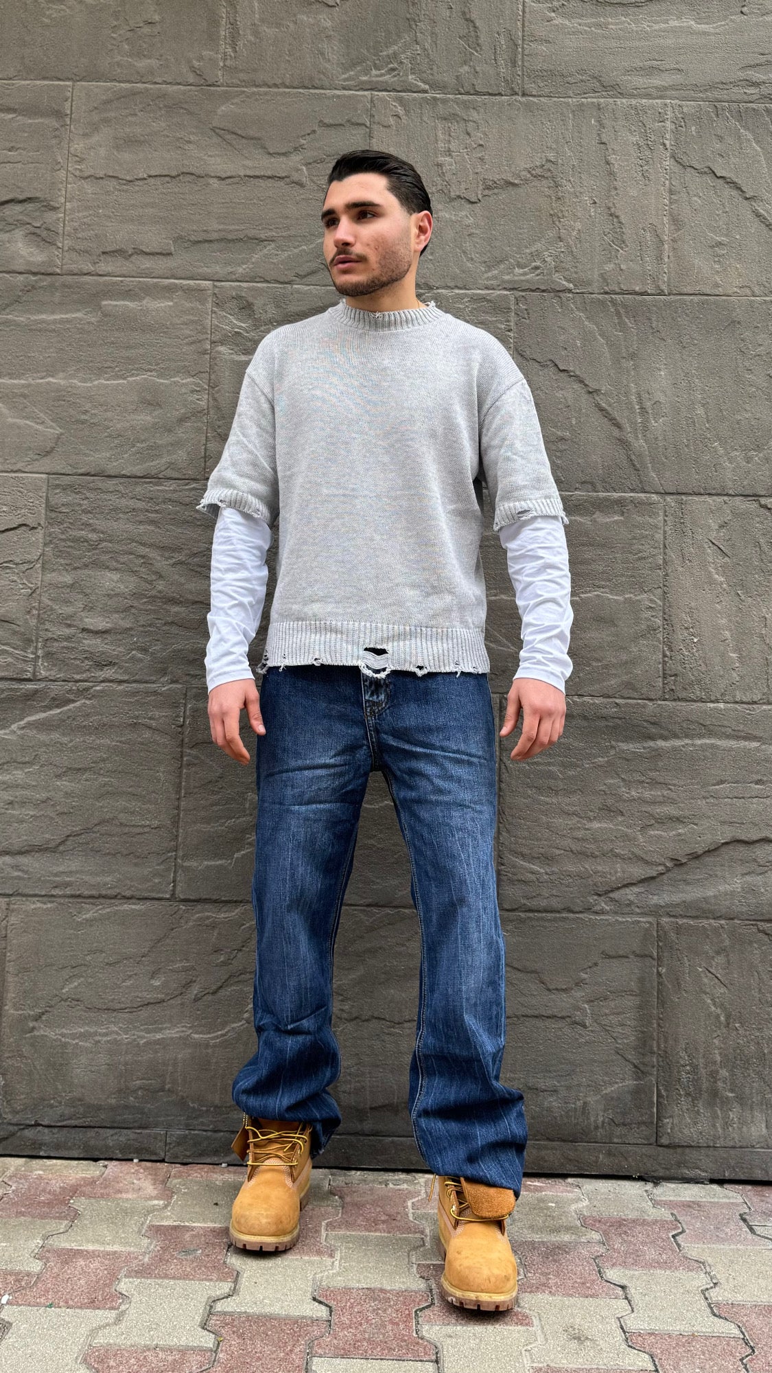 SHIRT MANICA DOPPIATA GREY