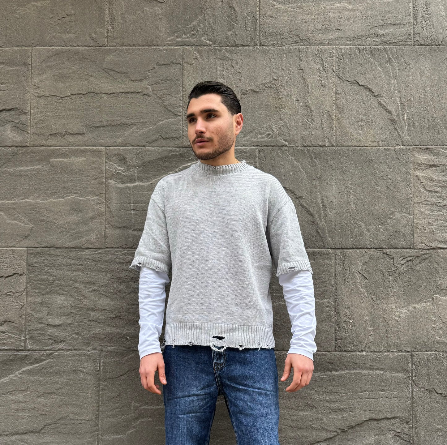 SHIRT MANICA DOPPIATA GREY