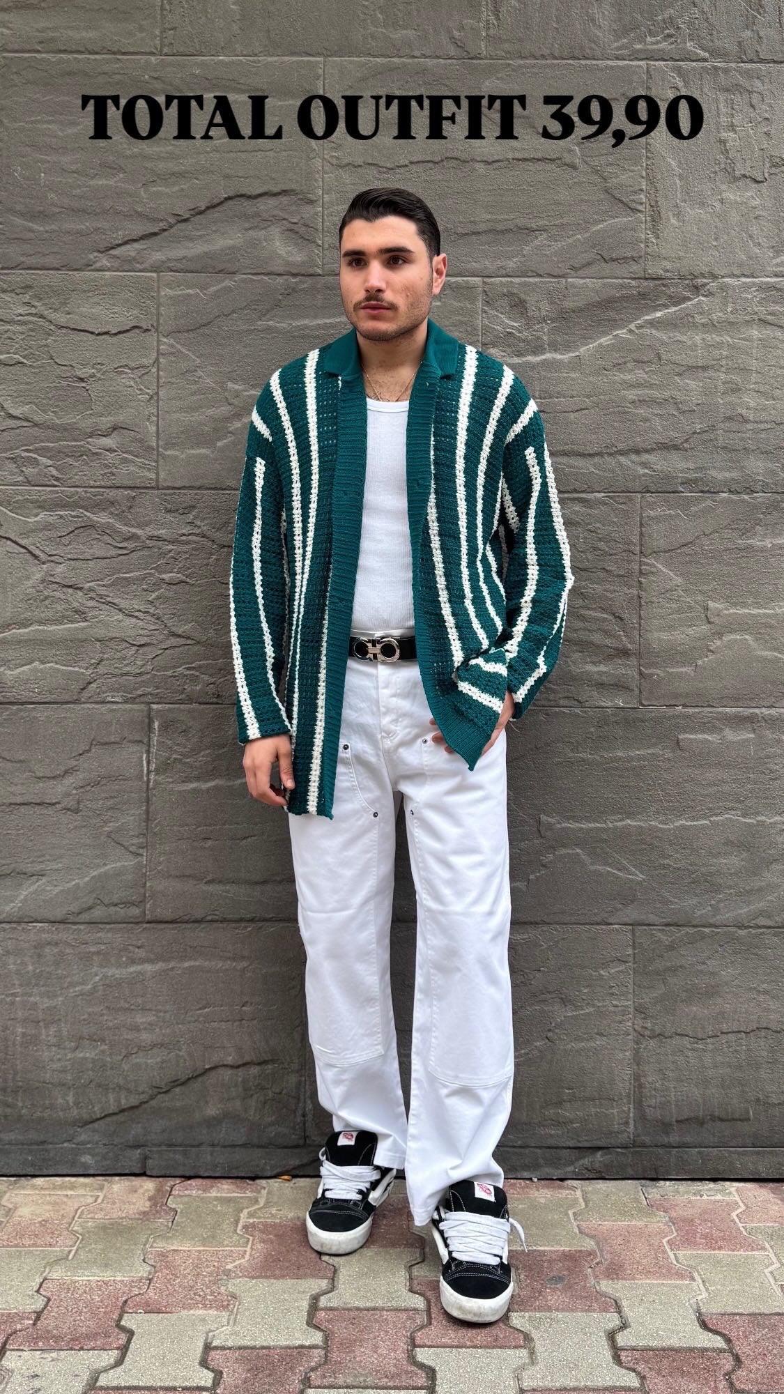 CARDIGAN EVOLUTION VERDE ACQUA